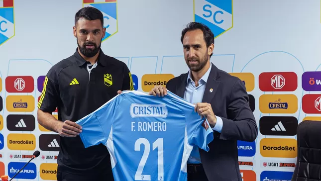 Sporting Cristal presentó a Franco Romero como refuerzo. | Foto: X BSCervecero