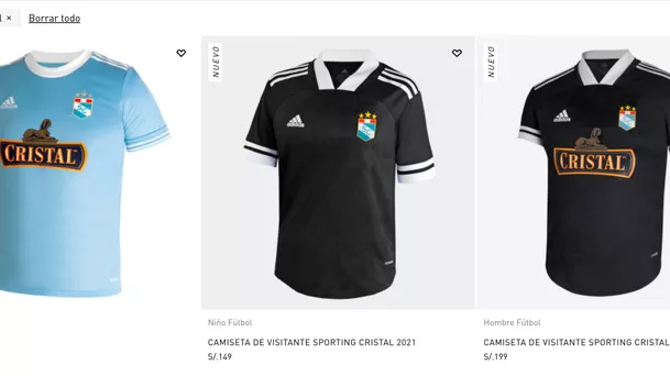 Los precios de las camisetas de Sporting Cristal.