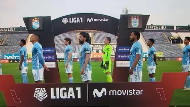 Los rimenses lucieron de costado al momento de la fotografía oficial. | Foto: Captura GOL Perú