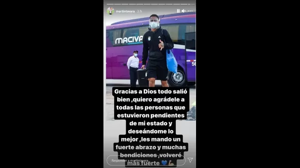 Martín Távara se pronunció a través de Instagram.