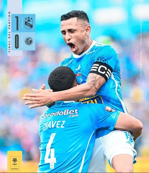 Yotún marcó el gol de la victoria de Sporting Cristal. | Foto: Sporting Cristal.