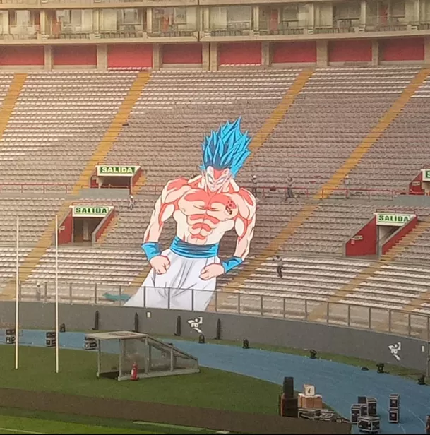 El tifo que preparan los hinchas de Sporting Cristal. | Fuente: Twitter