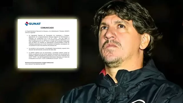 Sunat descarta que Jean Ferrari deje de ser Administrador de Universitario de Deportes. | Video: N