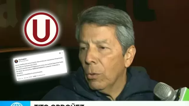 'Tito' Ordoñez de  Alianza Lima respondió a las denuncias de Universitario por Paolo Guerrero y Renzo Garcés / AD