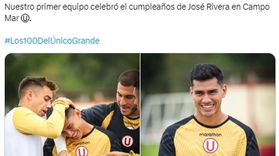 Universitario celebró cumpleaños de José Rivera en Campo Mar /Foto: Captura