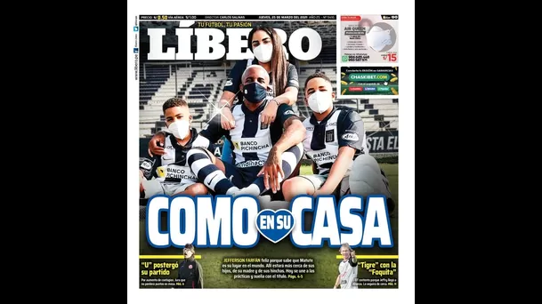 Líbero colocó a Jefferson Farfán en su portada.