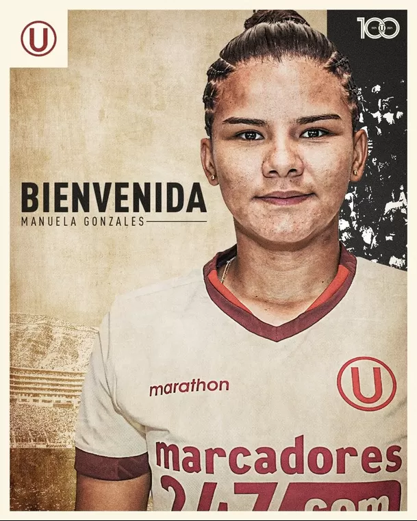 Universitario fichó a Manuela Gonzales. | Fuente: @FutFemeninoU