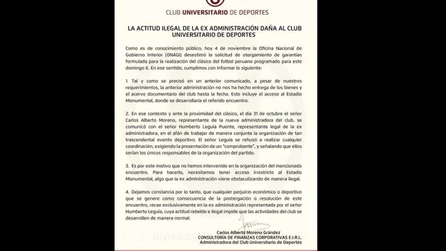 Universitario: Carlos Moreno acusó a Raúl Leguía por su &quot;actitud ilegal&quot;-foto-2
