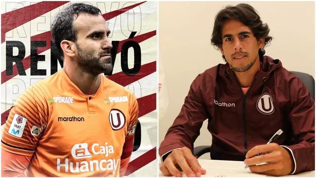 José Carvallo y Rafael Guarderas seguirá vistiendo la camiseta de Universitario. | Fotos: @universitario/Video: Canal N