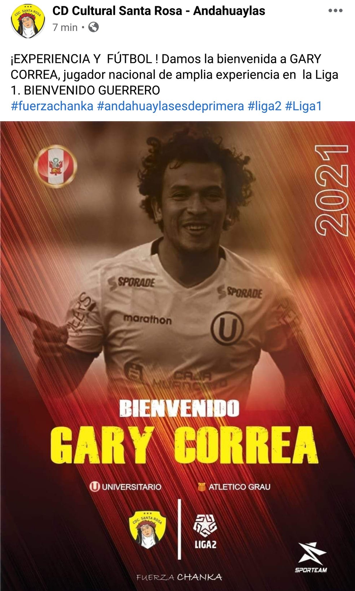 Gary Correa llega a Cultural Santa Rosa.