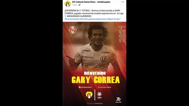 Gary Correa llega a Cultural Santa Rosa.