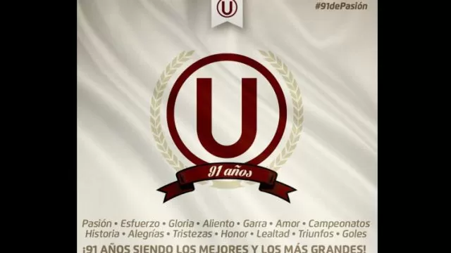 Universitario de Deportes cumple hoy 91 años de pasión