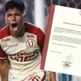 Universitario de Deportes emitió constancia de buena conducta de jugador Piero Quispe