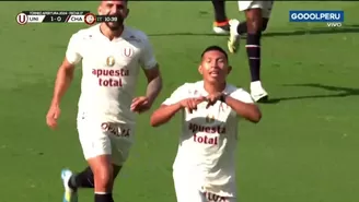 Edison Flores convirtió el primer gol de Universitario / Foto: Captura / Video: GOLPERU