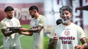 Universitario compartió postales en la que se puede ver que festejaron el cumpleaños de Caín Fara / Canal N 