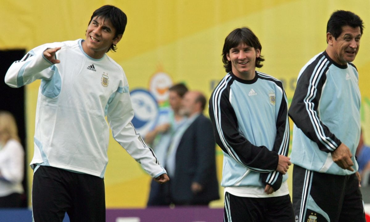 Ustari junto a Messi en Alemania 2006. | Foto: AFP