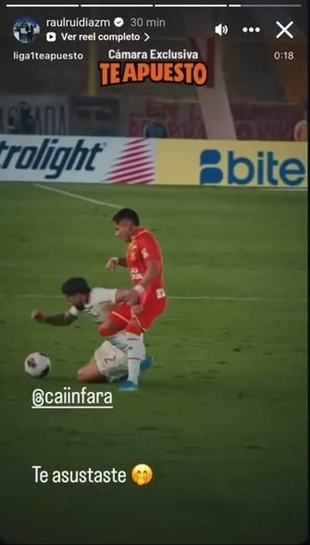 La publicación de Ruidíaz con Fara como el otro protagonista. 