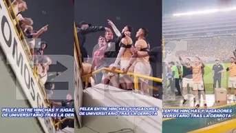 Jugadores e hinchas de Universitario se pelearon tras derrota