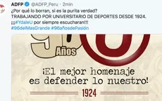 Universitario: Hackearon la cuenta de Twitter de la ADFP y colocaron arengas a la 'U' - Noticias de twitter