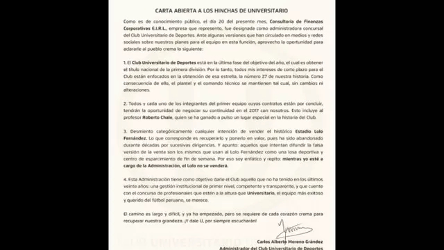 Universitario: nuevo administrador descartó venta del Lolo Fernández-foto-2