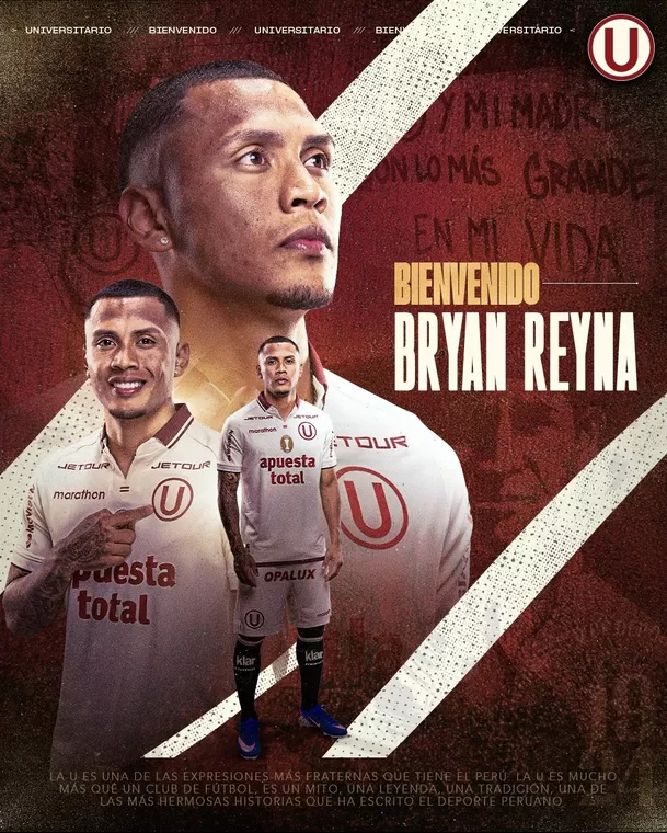 Universitario le dio la bienvenida a Bryan Reyna / X Universitario