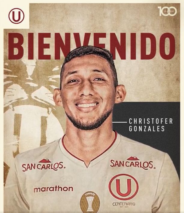 Christofer Gonzales es oficialmente nuevo jugador de Universitario. | Fuente: @universitario