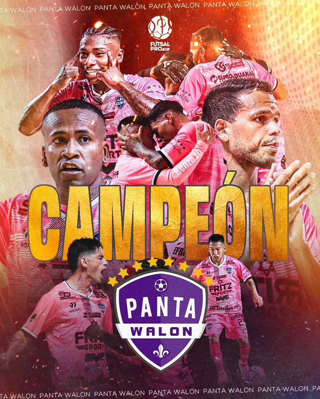 Panta Walon campeón 2023 de Futsal Pro. | Fuente: @FutsalPro_FPF