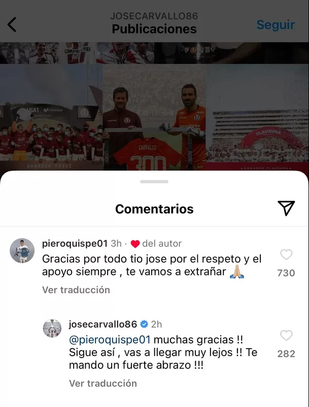 La despedida de Piero Quispe. | Fuente: Instagram