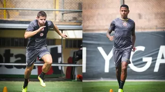 Universitario entrenó en el Monumental previo al partido contra Los Chankas / Foto: Composición