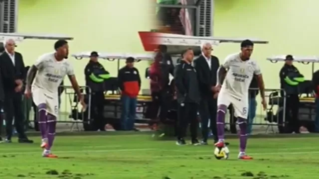 Jesús Castillo realizó un espectacular control en el partido de Universitario vs Juan Pablo II / Captura / Universitario