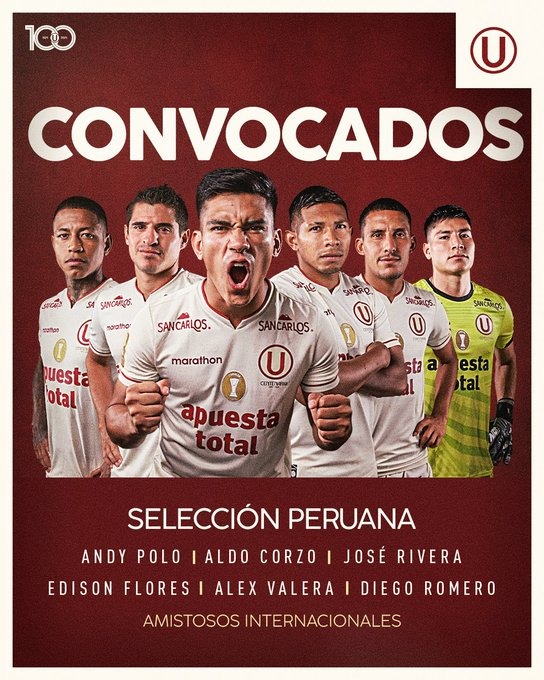 Convocados de Universitario a la selección peruana. | Foto: Universitario.