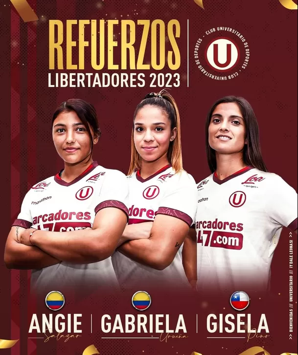 Refuerzos de Universitario. | Fuente: @FutFemeninoU