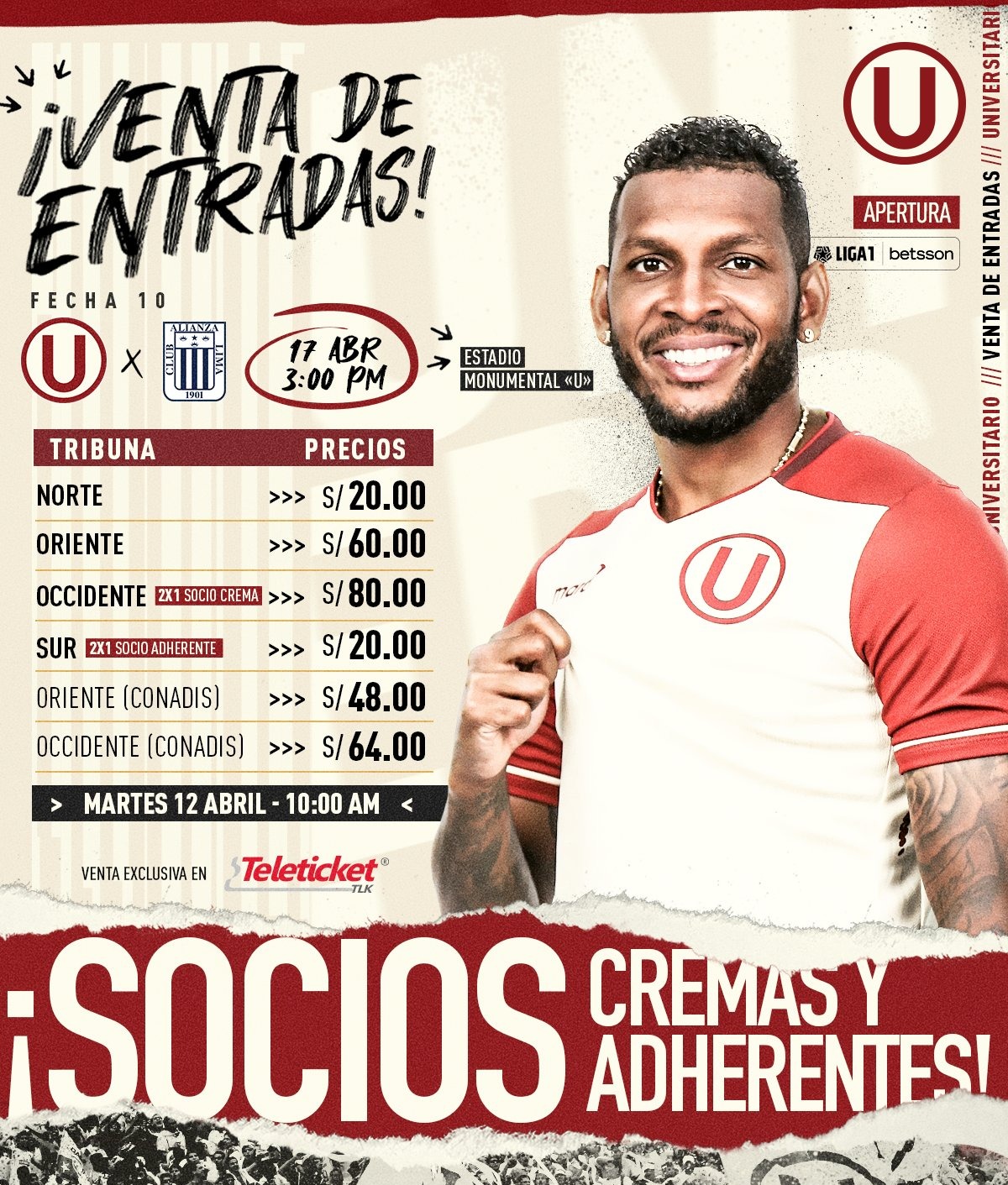 Universitario Vs. Alianza Lima: Conoce El Precio De Las Entradas Para ...