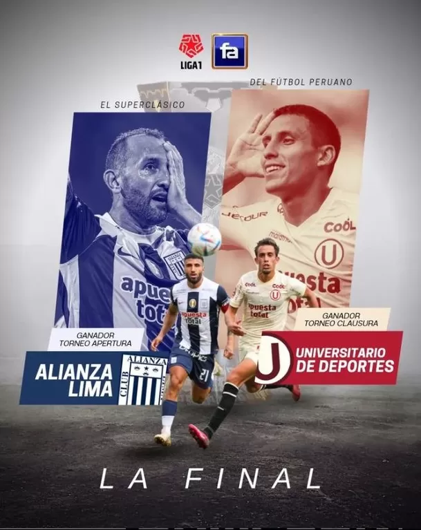 Alianza Lima vs. Universitario por la gran final de la Liga1 Betsson 2023. | Foto: FA.