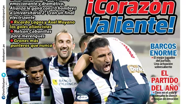 Alianza Lima venció 2-1 a Universitario en el clásico peruano.