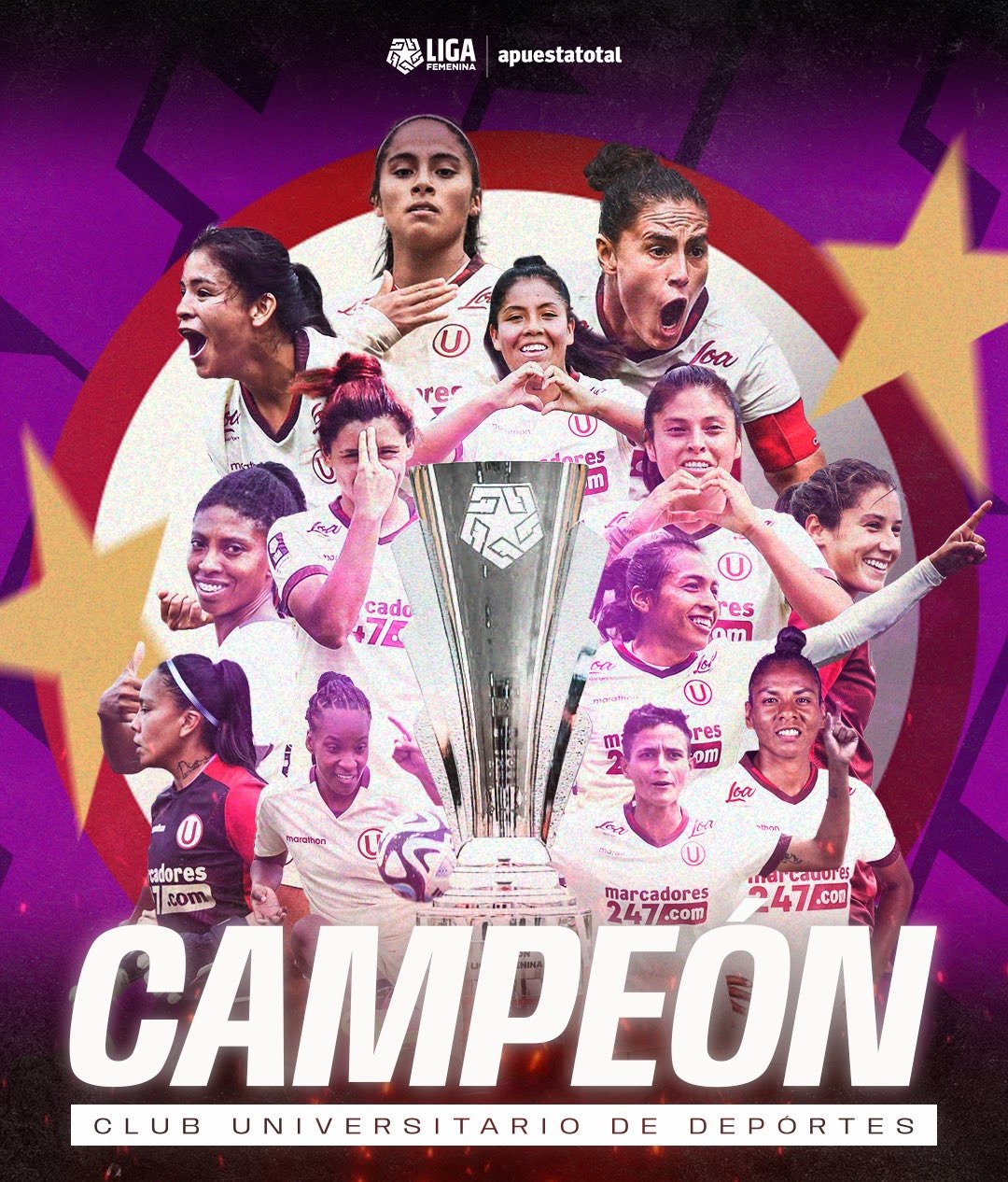 Universitario, campeón de la Liga Femenina. | Fuente: @ligafemfpf
