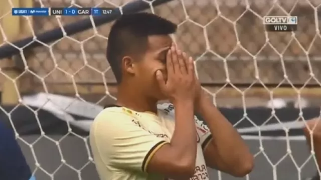Anthony Osorio no pudo marcar el 2-0 para Universitario. | Video: Gol TV