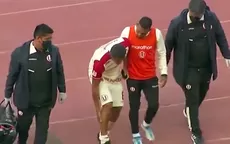 Universitario vs. Sport Huancayo: Quina salió lesionado al minuto de juego - Noticias de doriva bueno