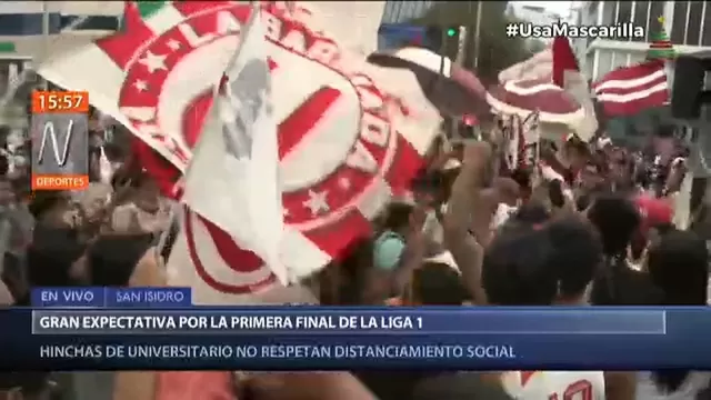 Universitario vs. Sporting Cristal: Hinchas cremas realizan banderazo en San Isidro