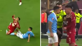 Yotún cometió dura falta a Concha y casi se van a las manos en el 'U' vs Cristal