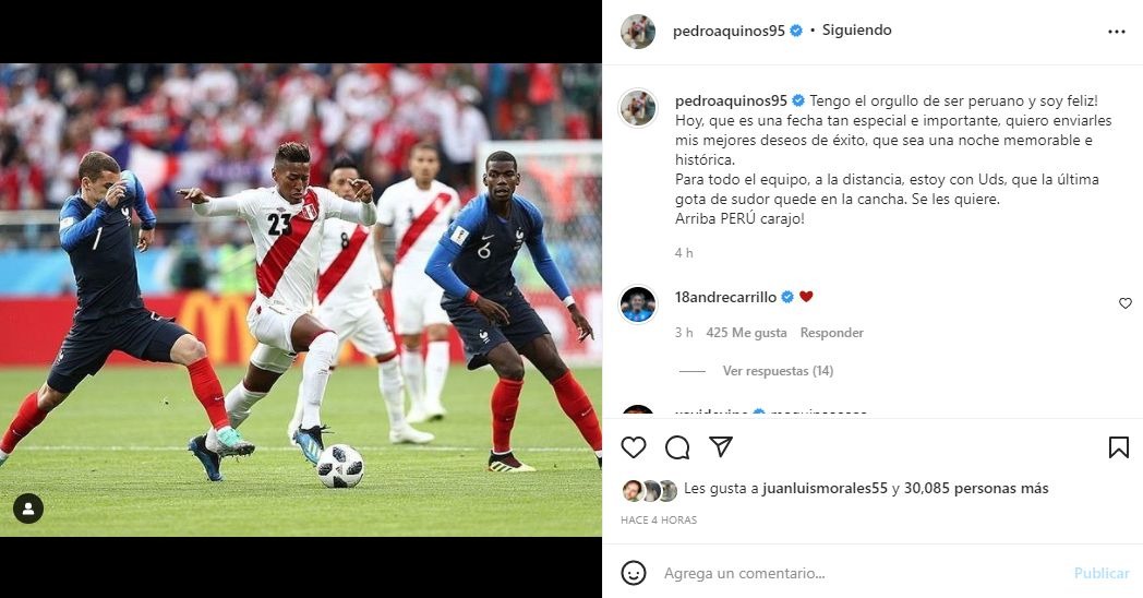 Fuente: Instagram/Pedro Aquino