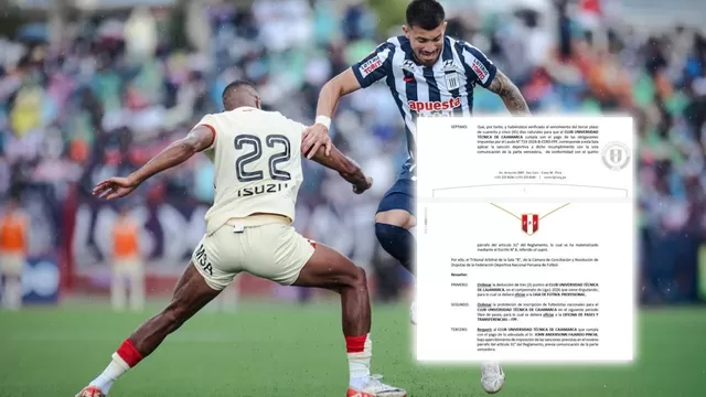 El conjunto cajamarquino recibió una de las peores noticias a poco del partido ante Alianza Lima. | LFP - FPF