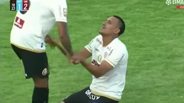 Alex Valera remató fuerte de cabeza y anotó el segundo de Universitario ante ADT / L1 MAX