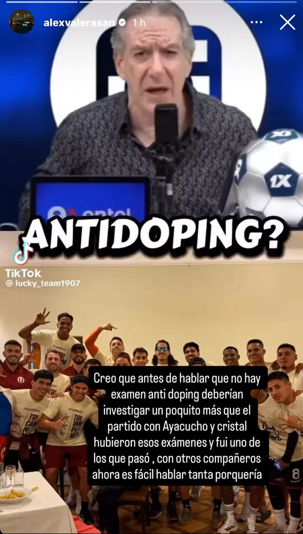 Alex Valera arremetió contra periodista por exigir antodoping en Liga 1 / IG