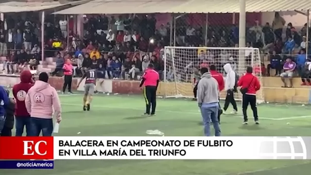 Villa María del Triunfo: Campeonato de fulbito terminó en balacera