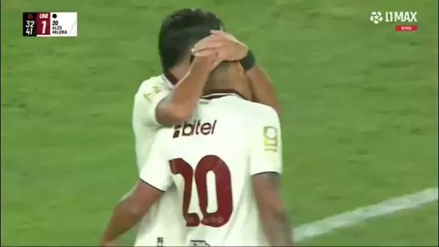 Alex Valera gritó el gol con la furia de que se sabe en una temporada difícil para Universitario. | Video y Captura: L1 MAX