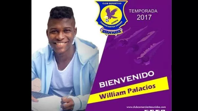 William Palacios dejó la San Martín y llegó a Comerciantes Unidos 