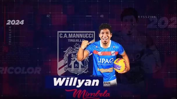 Willyan Mimbela fichó por Mannucci. | Imagen: @camannucci