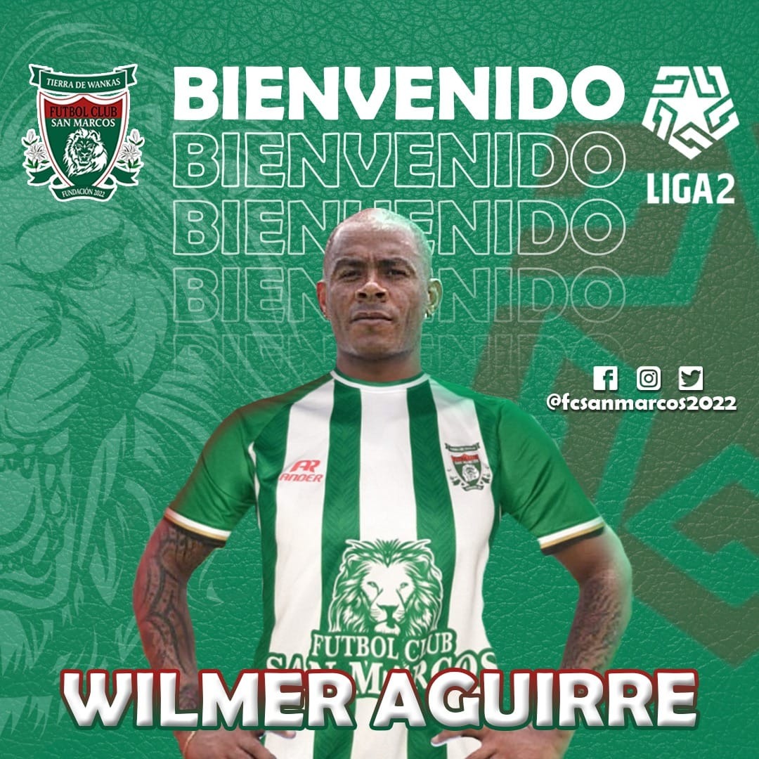 Wilmer Aguirre fichó por el FC San Marcos de la Liga 2. | Fuente: facebook.com/leonesancashinos