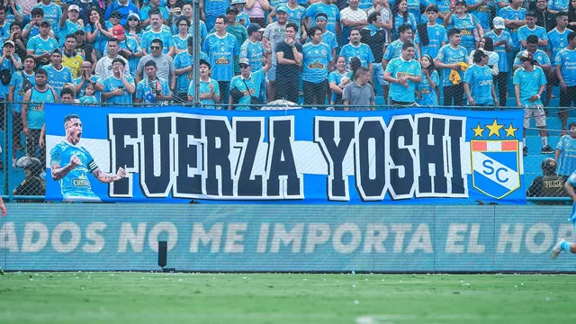 La barra de Sporting Cristal se sumó a las muestras de afecto a Yoshimar Yotún tras su lesión / Foto: Sporting Cristal